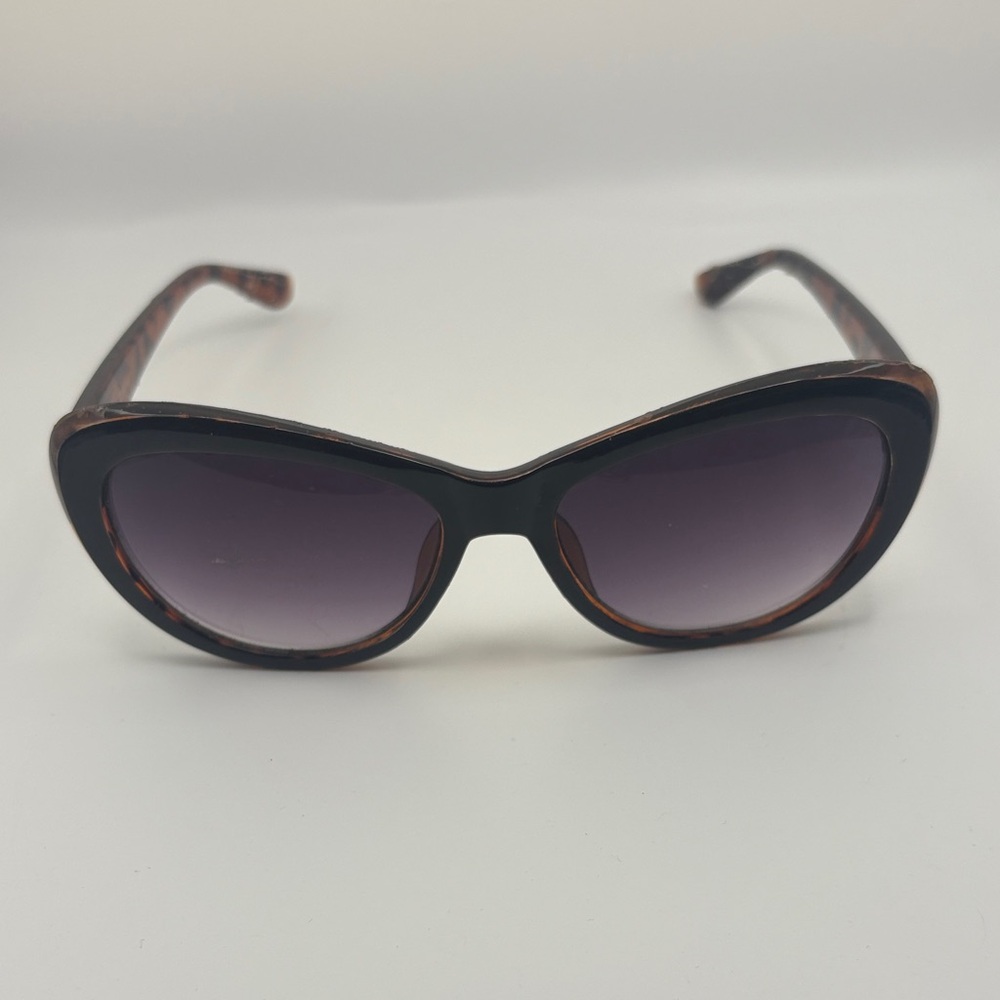 Betsey Johnson Black and Brown Cat-Eye Sunglasses